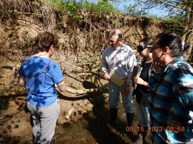 3RQ provides assistance to 2023 GAPS recipient Upper Chartiers Creek Watershed Association volunteers for streambank erosion study.
